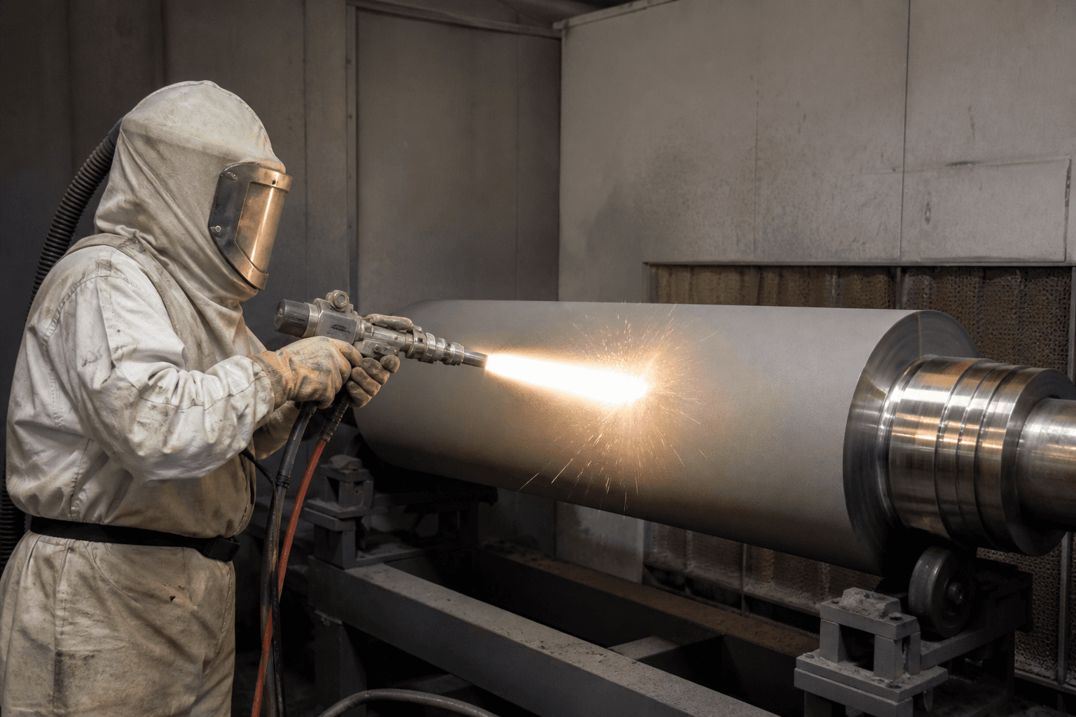 Thermal spray thickness on the gun display is not bond strength on the part