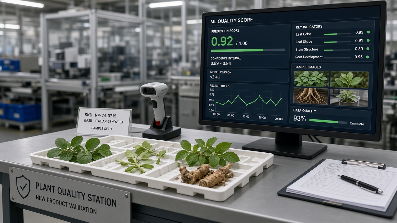 Quality station with new SKU samples and model scores