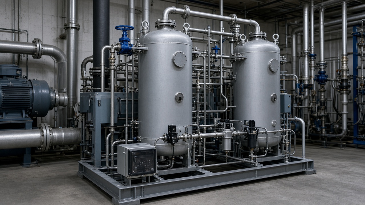 Utilities alanında ikiz kule rejeneratif desikant kurutucu skidi