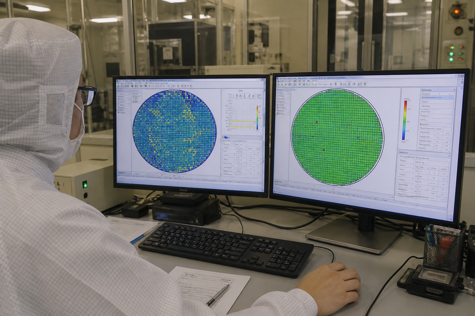 DOE cell 간 wafer map comparison