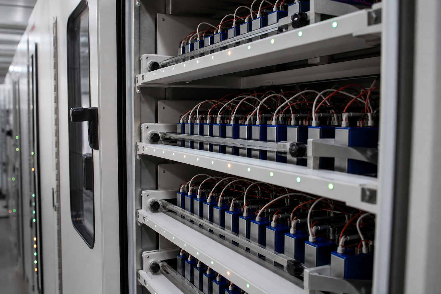 Formation chamber rack with trays and sensing cables