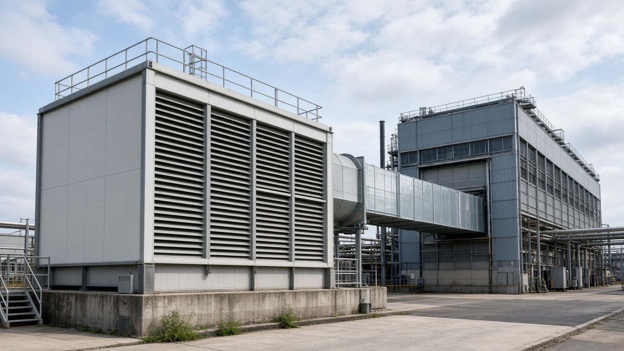 Gas turbine inlet air filter house at a power plant