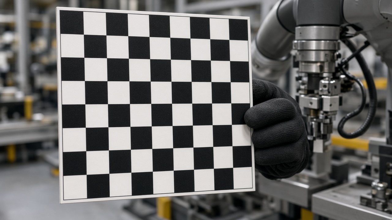 Robot çalışma alanında kalibrasyon hedefi