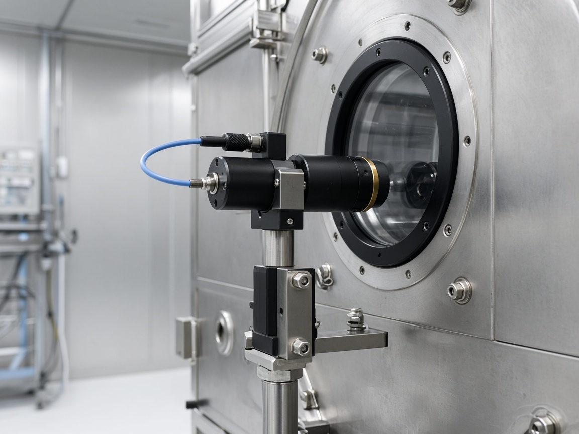 Optical endpoint detector head and fiber path at the chamber