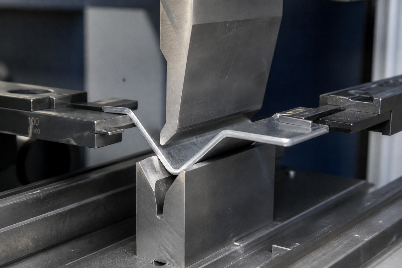 Formed part on press brake tooling