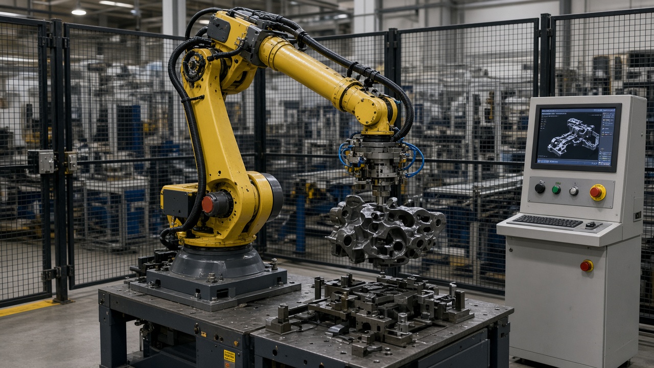 Robot cell with EOAT payload for collision setup