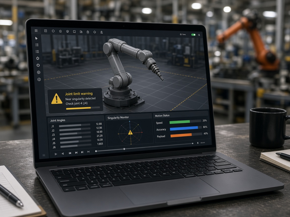 Singularity ile ilgili uyarı gösteren offline programlama ekranı
