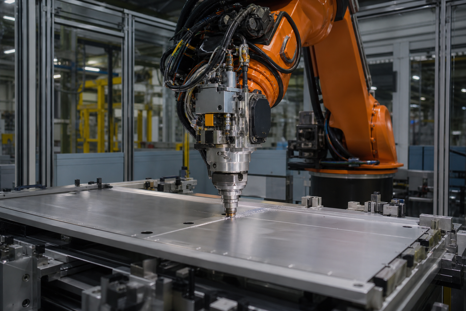 Robotic friction stir welding cell