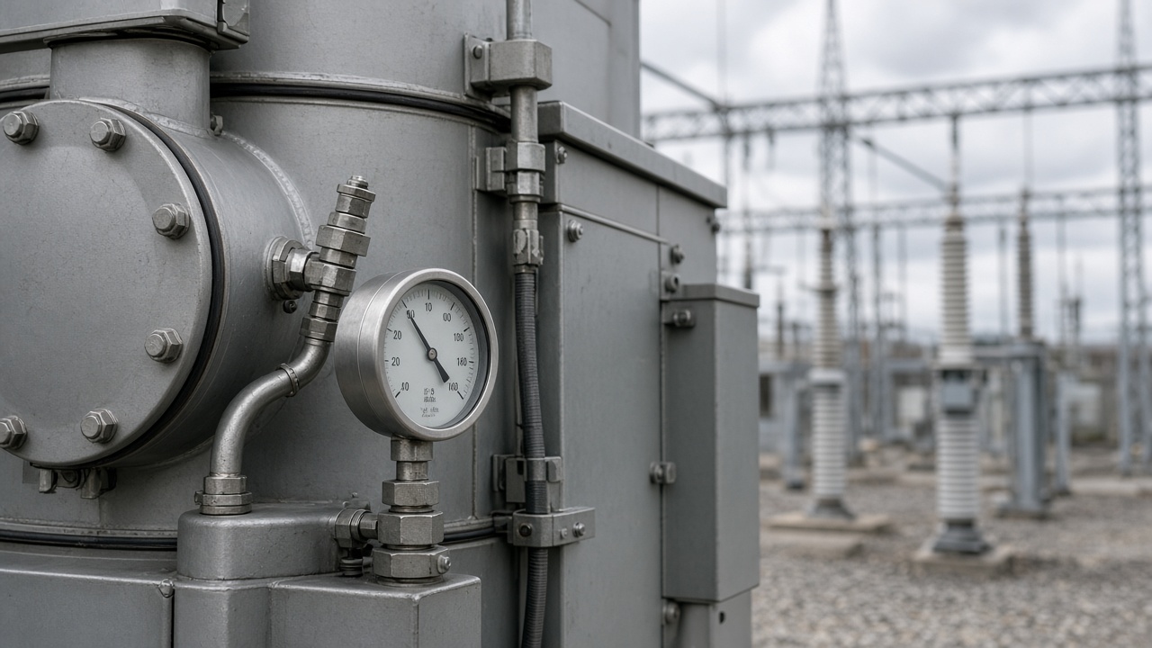 GIS bay with SF₆ density monitoring on gas compartments
