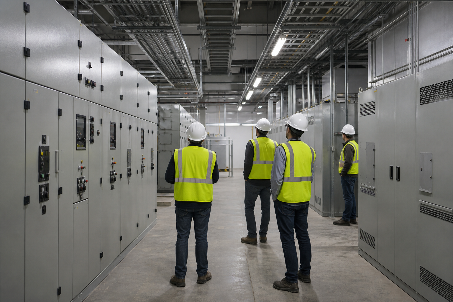 MV switchgear room during retrofit planning walkdown