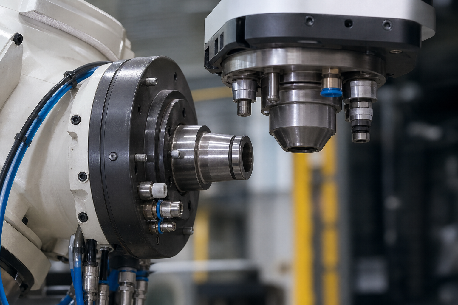 Robot automatic tool changer dock with pneumatic couplers