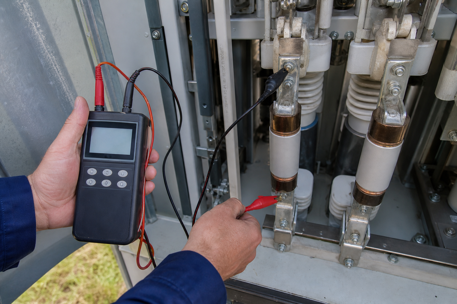 Contact resistance measurement on VCB contacts