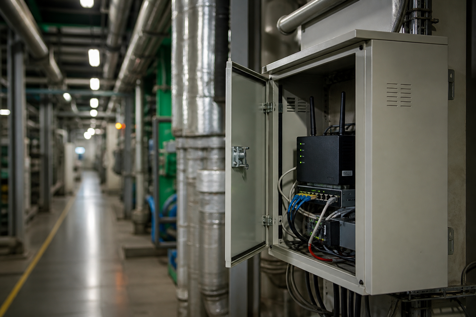 Industrial IoT gateway cabinet for vibration mesh
